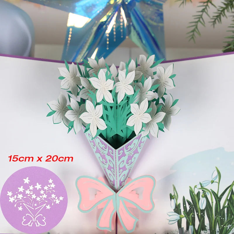 3D Pop-Up Flower Greeting Cards – Handmade Cards for All Occasions - Image 39