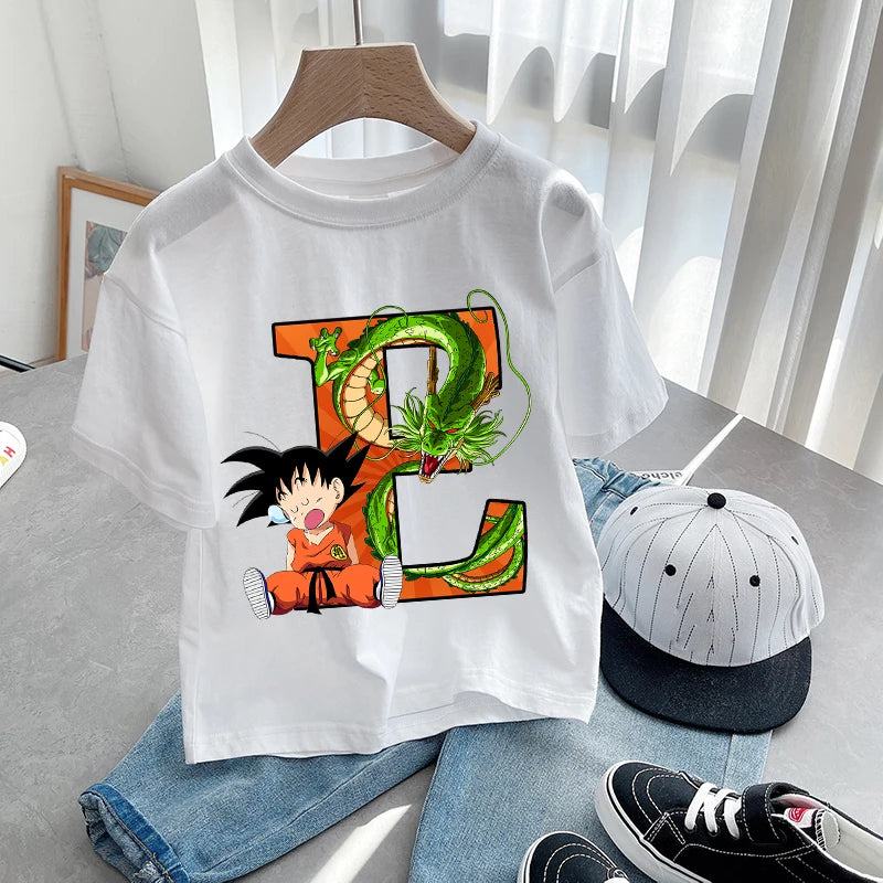 Dragon Ball Goku T-Shirt – A-Z Letter Print Cotton Tee for Boys & Toddlers - Image 5