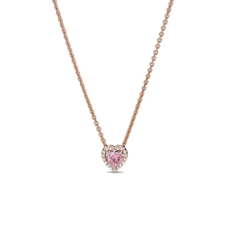 New Fine Red Love Heart Necklace – 925 Silver-Plated with Shining Zircon Bow - Image 59