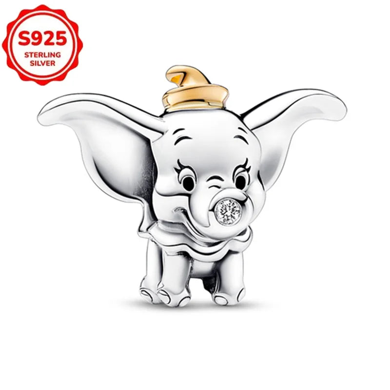 Disney 925 Sterling Silver Beads – Mickey, Stitch, Princess, Cinderella Charms for DIY Bracelets - Image 64