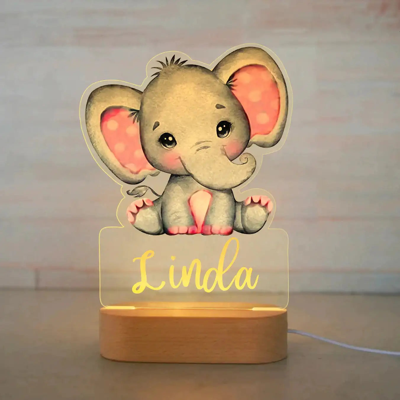 Personalized Animal Night Light – Custom Name Acrylic Lamp for Kids & Baby Room Décor - Image 10