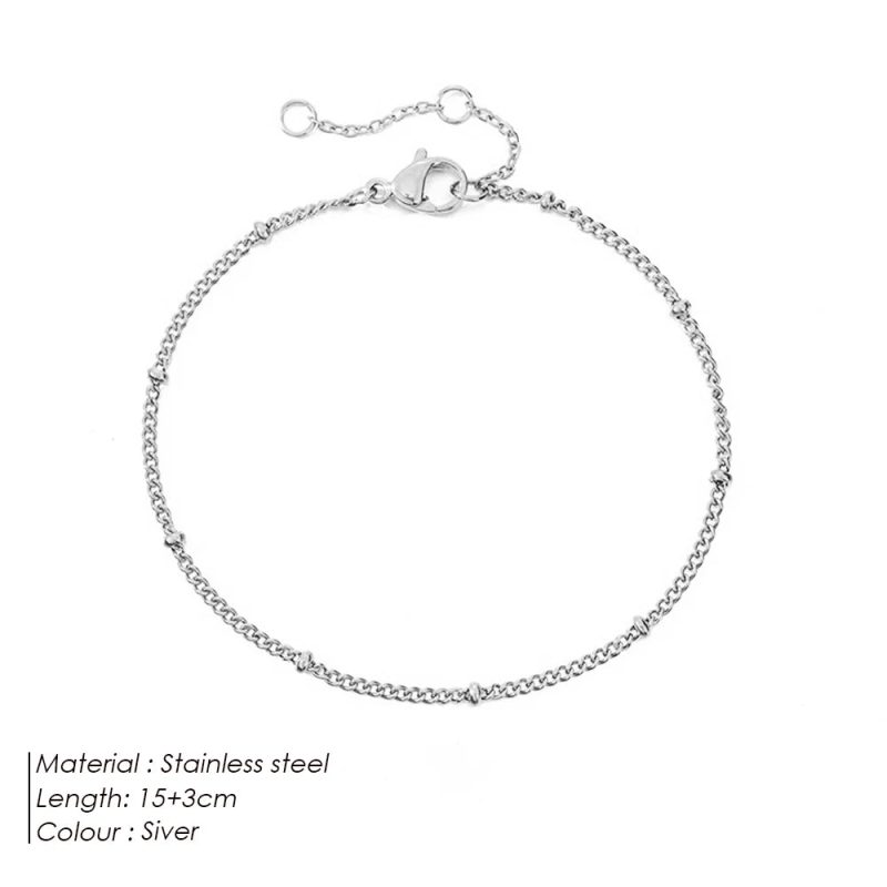 eManco Fine Bead Chain Bracelet – Simple & Versatile Stainless Steel Jewelry for Women - Image 7