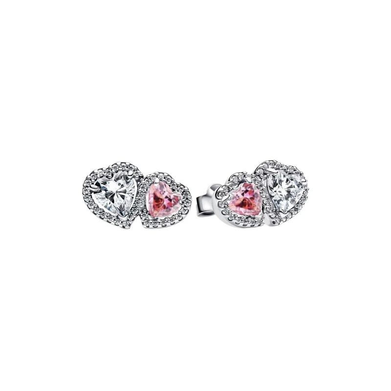 Luxury Original 925 Sterling Silver Chunky Hoop Earrings – Big Heart Circle Zircon Design - Image 39