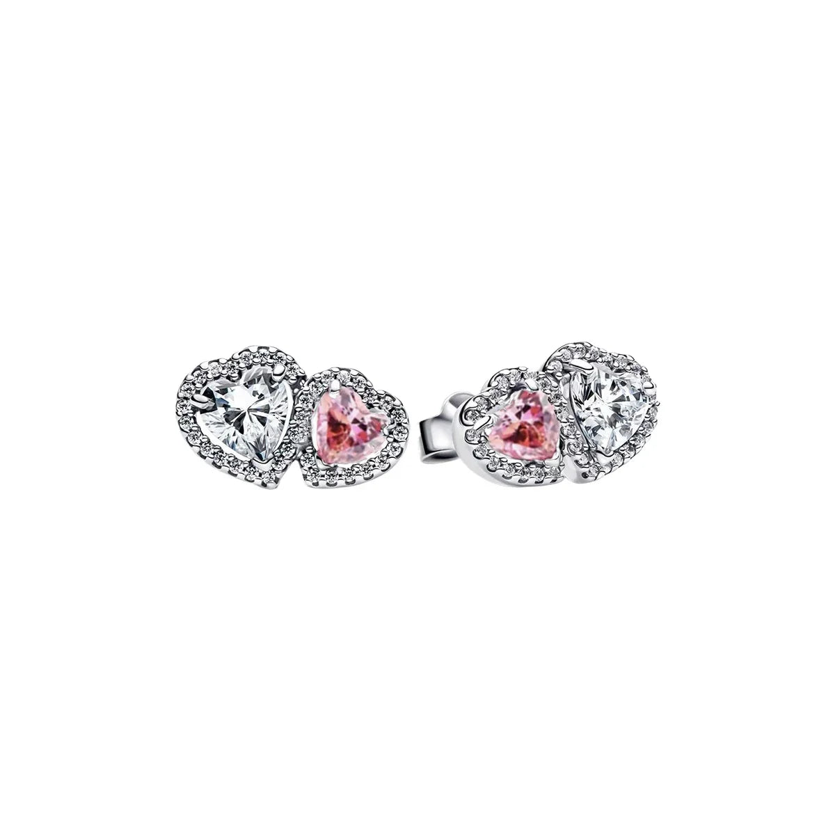 Luxury Original 925 Sterling Silver Chunky Hoop Earrings – Big Heart Circle Zircon Design - Image 39