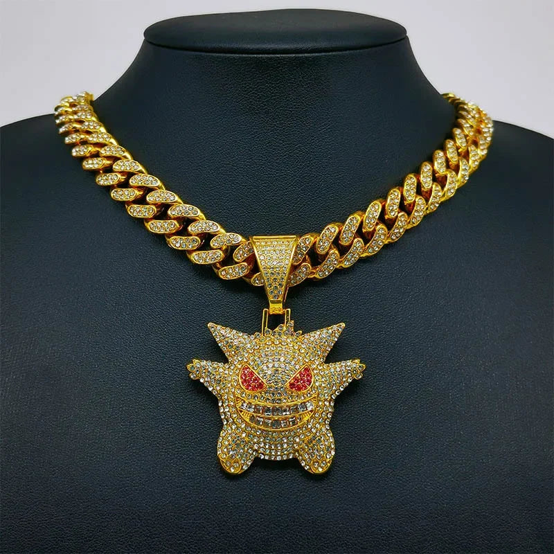 Anime Pokémon Diamond Pet Monster Pendant Necklace – Hip Hop Style Gift for Men & Women - Image 11