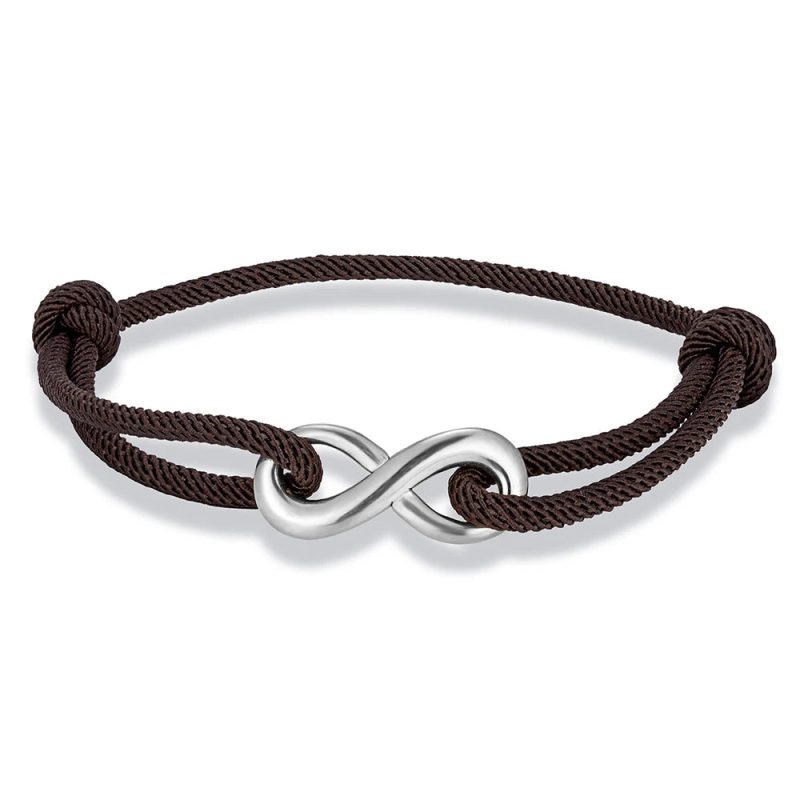 MKENDN Minimalist Infinity Bracelet – Stainless Steel Adjustable Rope Bracelet for Couples & Friends - Image 9