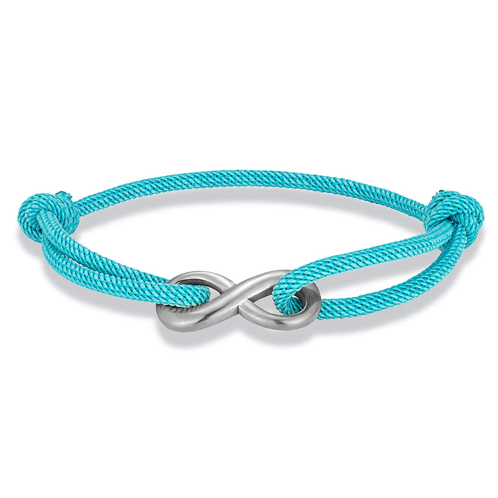 MKENDN Minimalist Infinity Bracelet – Stainless Steel Adjustable Rope Bracelet for Couples & Friends - Image 13