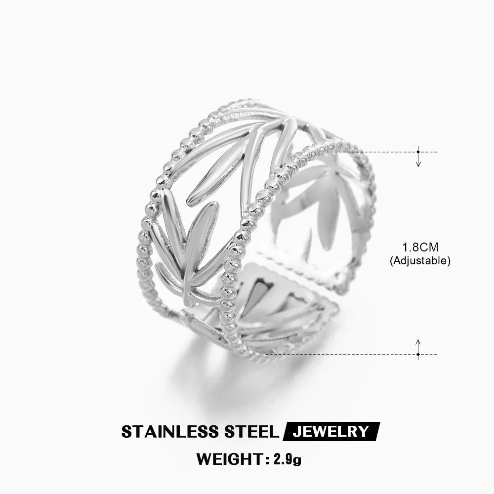 Gold Color Stainless Steel Heart Ring - Image 8