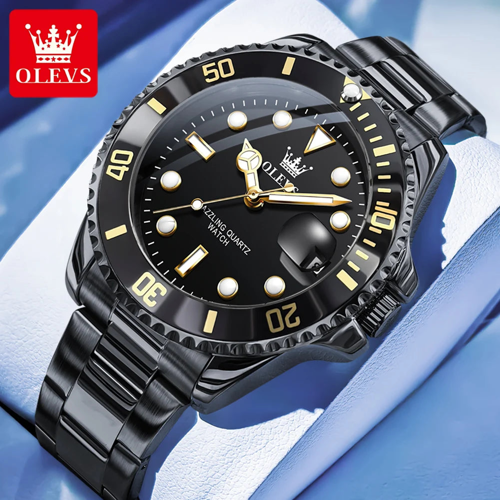 OLEVS 5885 Men's Watch – Original Brand Waterproof Quartz Watch with Stainless Steel Strap & Date Display - Image 8
