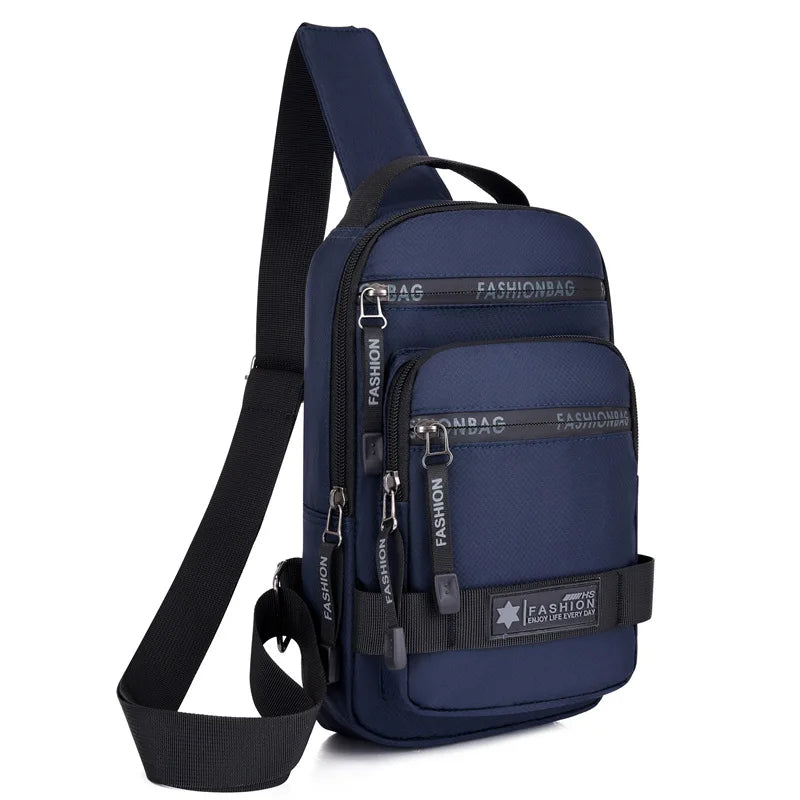 Men's Large Capacity Chest Bag – Lightweight Nylon Crossbody Shoulder Backpack for Travel - Image 6