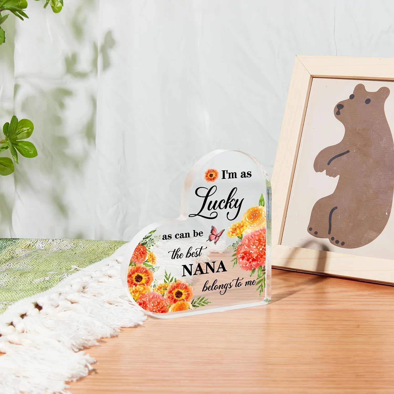 I Love You Nana Acrylic Heart Sign – Thoughtful Gift for Grandmother - Image 5
