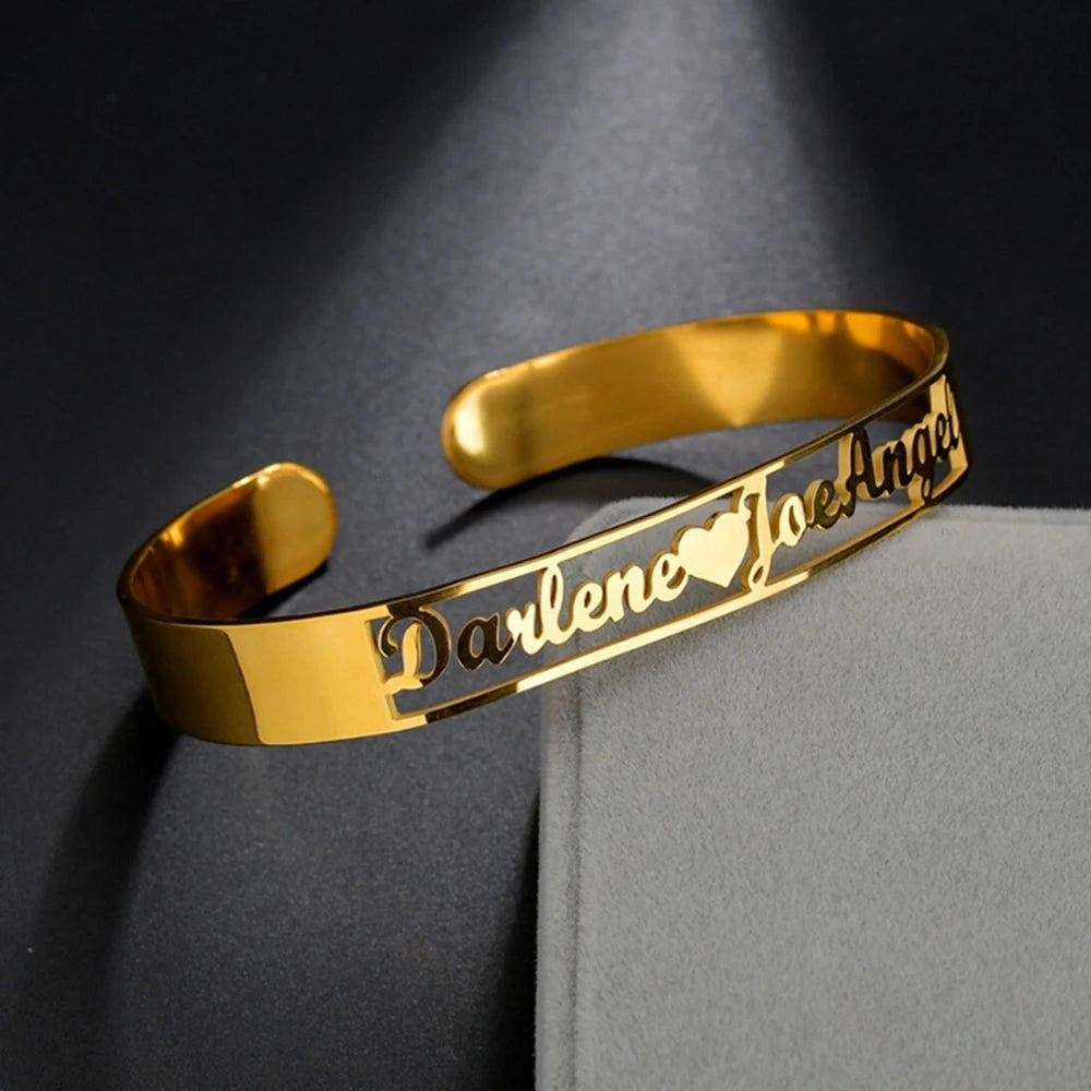 DHQH Customized Couple Name Bracelet – Personalized Handmade Gift for Her - Image 2