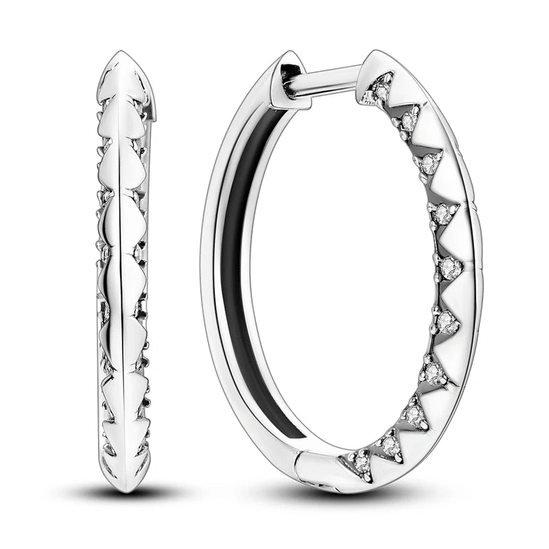 Original 925 Sterling Silver Colorful Hoop Earrings – Gold & Rose Gold for Women - Image 15