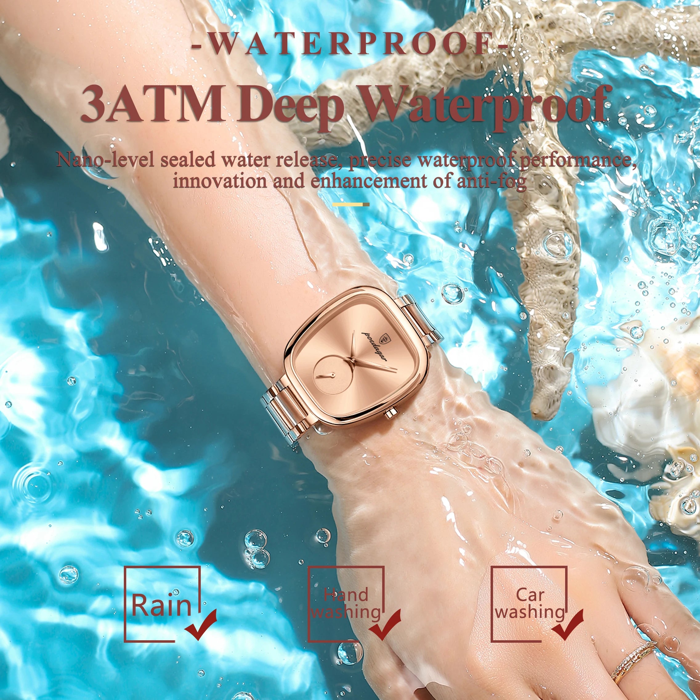 Luxury Waterproof Stainless Steel Quartz Watch - Image 3