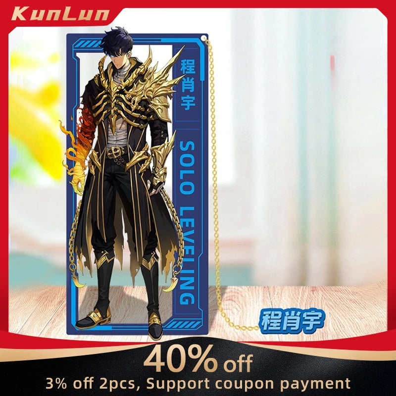 Solo Leveling Sung Jin-Woo Metal Bookmark – Korean Anime Collectible & Desk Ornament Gift