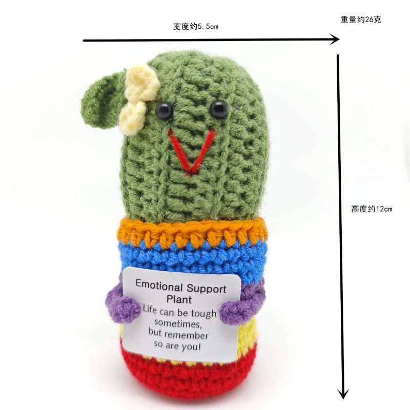 Funny Crochet Positive Energy Shark Doll – Emotional Support & Cute Knitted Woolen Bee Decor - Image 34