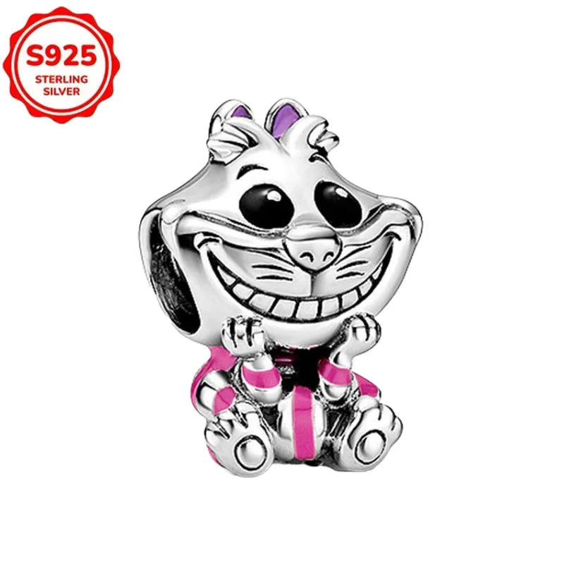 Disney 925 Sterling Silver Beads – Mickey, Stitch, Princess, Cinderella Charms for DIY Bracelets - Image 32