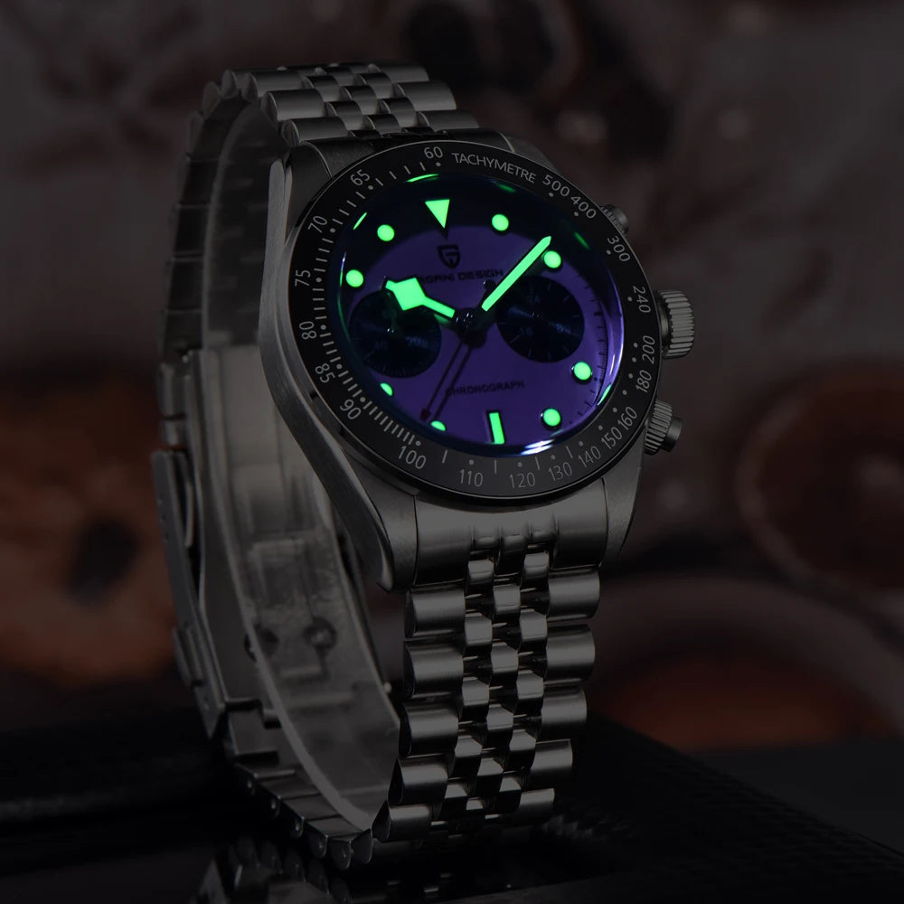 2025 New PAGANI DESIGN Panda Men's Quartz Chronograph Watch – Waterproof Timepiece with Sapphire Mirror & Ceramic Bezel - Image 5