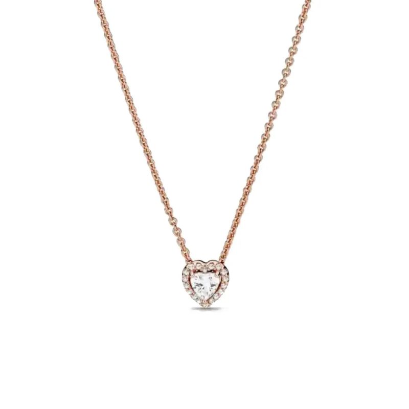 New Fine Red Love Heart Necklace – 925 Silver-Plated with Shining Zircon Bow - Image 57