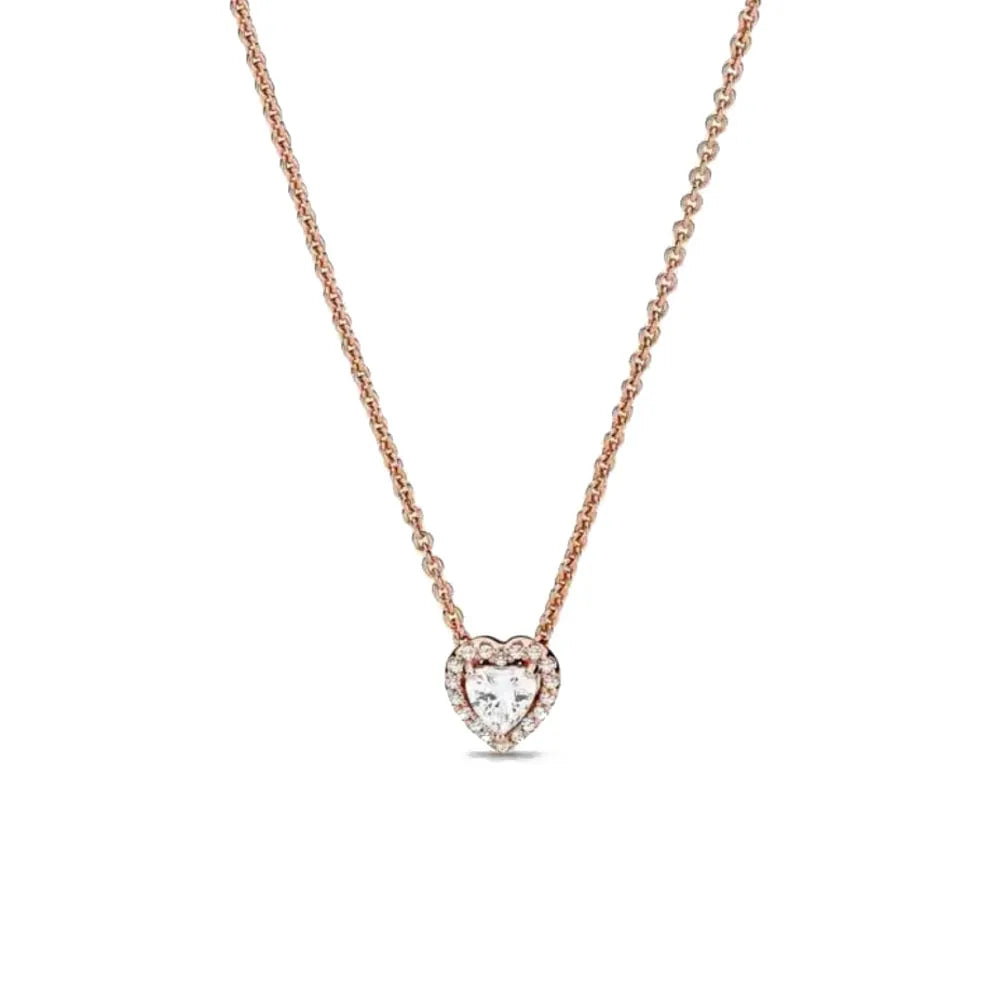 New Fine Red Love Heart Necklace – 925 Silver-Plated with Shining Zircon Bow - Image 57
