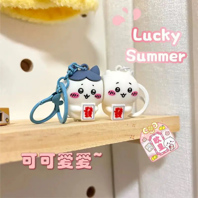 Chiikawa Hachiware Magnetic Keychain – Cute Kawaii Cartoon Pendant for Girls & Couples - Image 3