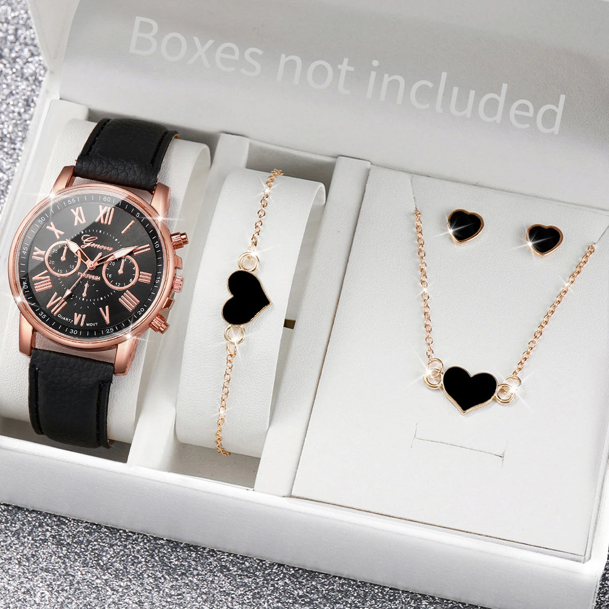 5/6PCS Fashion Women's Quartz Watch Jewelry Set - Image 11