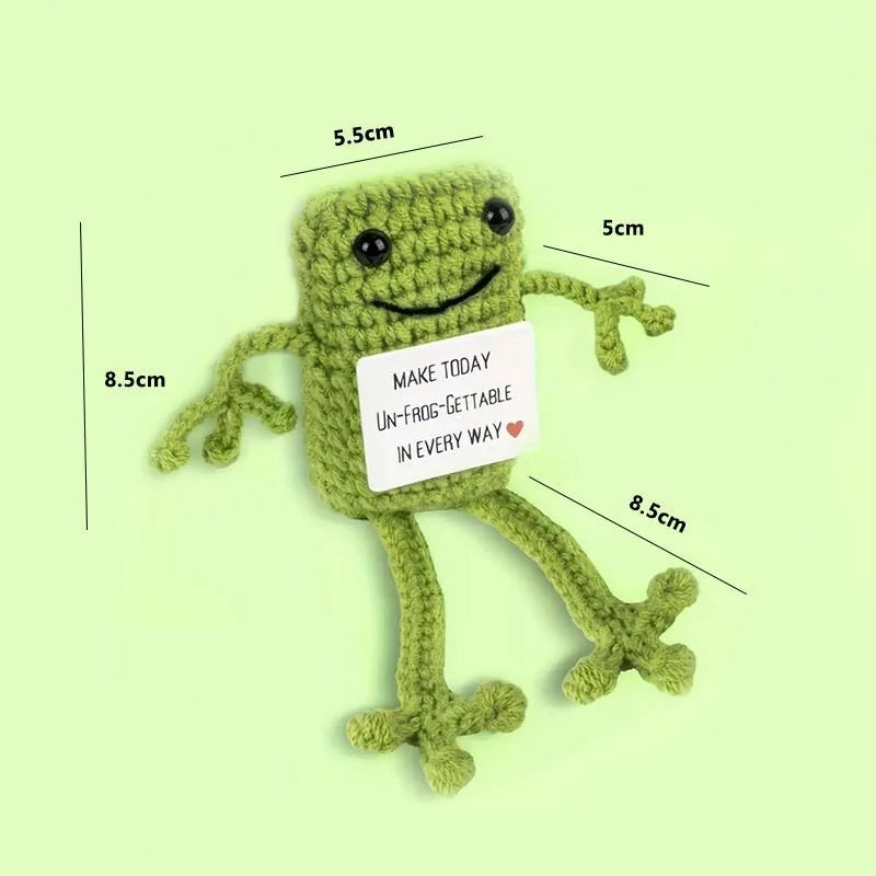 Funny Crochet Positive Energy Shark Doll – Emotional Support & Cute Knitted Woolen Bee Decor - Image 12