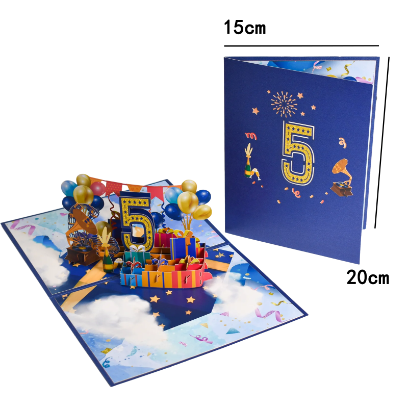 Anniversary & Birthday Pop-Up Number Card – 1st, 18th, 21st Celebration Greeting Card - Image 8