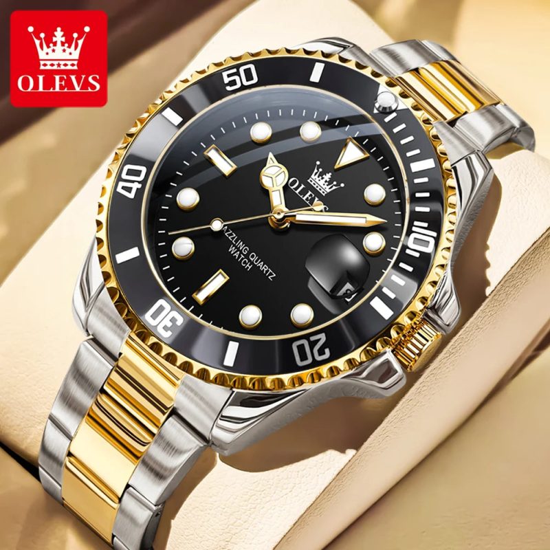 OLEVS 5885 Men's Watch – Original Brand Waterproof Quartz Watch with Stainless Steel Strap & Date Display - Image 10