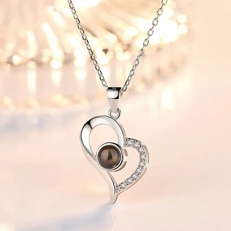 Projection Necklace "I Love You" in 100 Languages – Romantic Pendant Gift for Girlfriend or Lover (2024) - Image 10