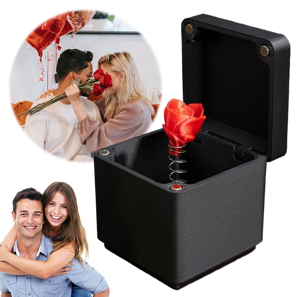 3D Printed Red Roses Love Heart in a Box – Surprise Pop-Up Valentine Gift - Image 5