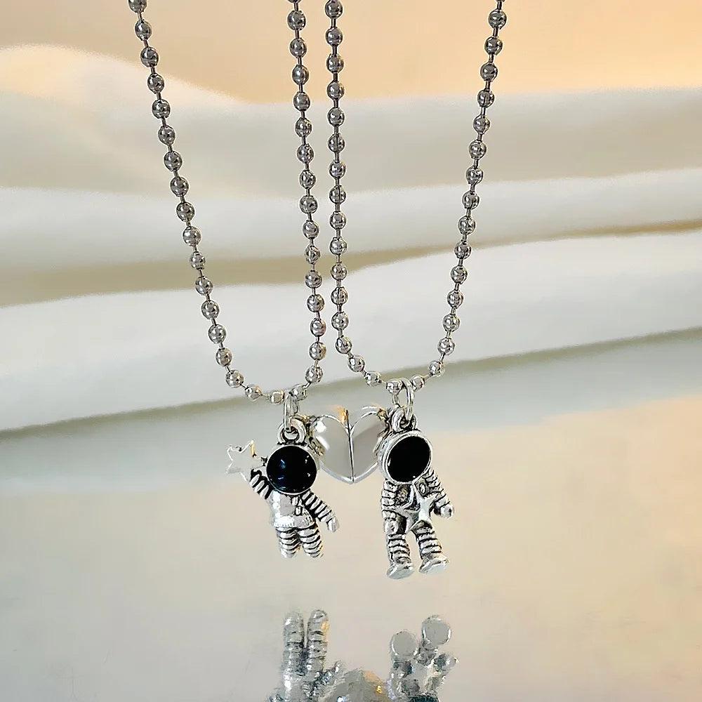 I Love You Best Friends Couple Necklace – Puzzle BFF, Key & Lock, Tai Chi Heart Pendants - Image 3