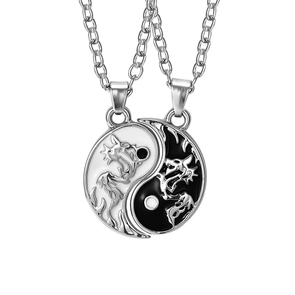 I Love You Best Friends Couple Necklace – Puzzle BFF, Key & Lock, Tai Chi Heart Pendants - Image 32