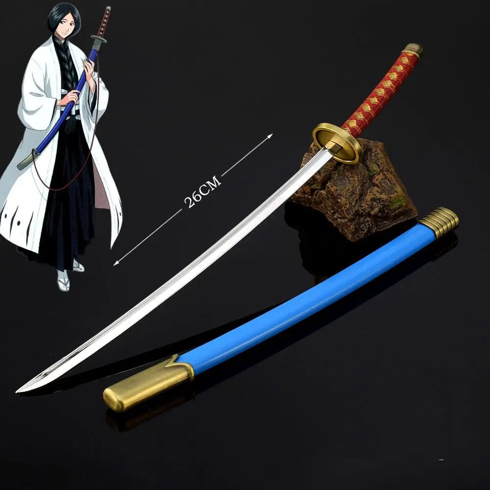 26cm Bleach Mini Sword Keychain – Kurosaki Ichigo Anime Collectible with Sheath & Metal Mask Pendant - Image 30