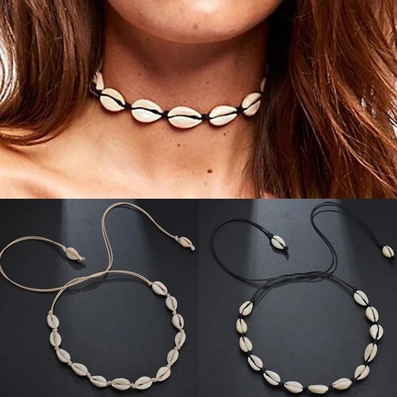 Boho Beach Shell Choker Necklace – Summer Fashion Jewelry for Women & Girls - Image 3