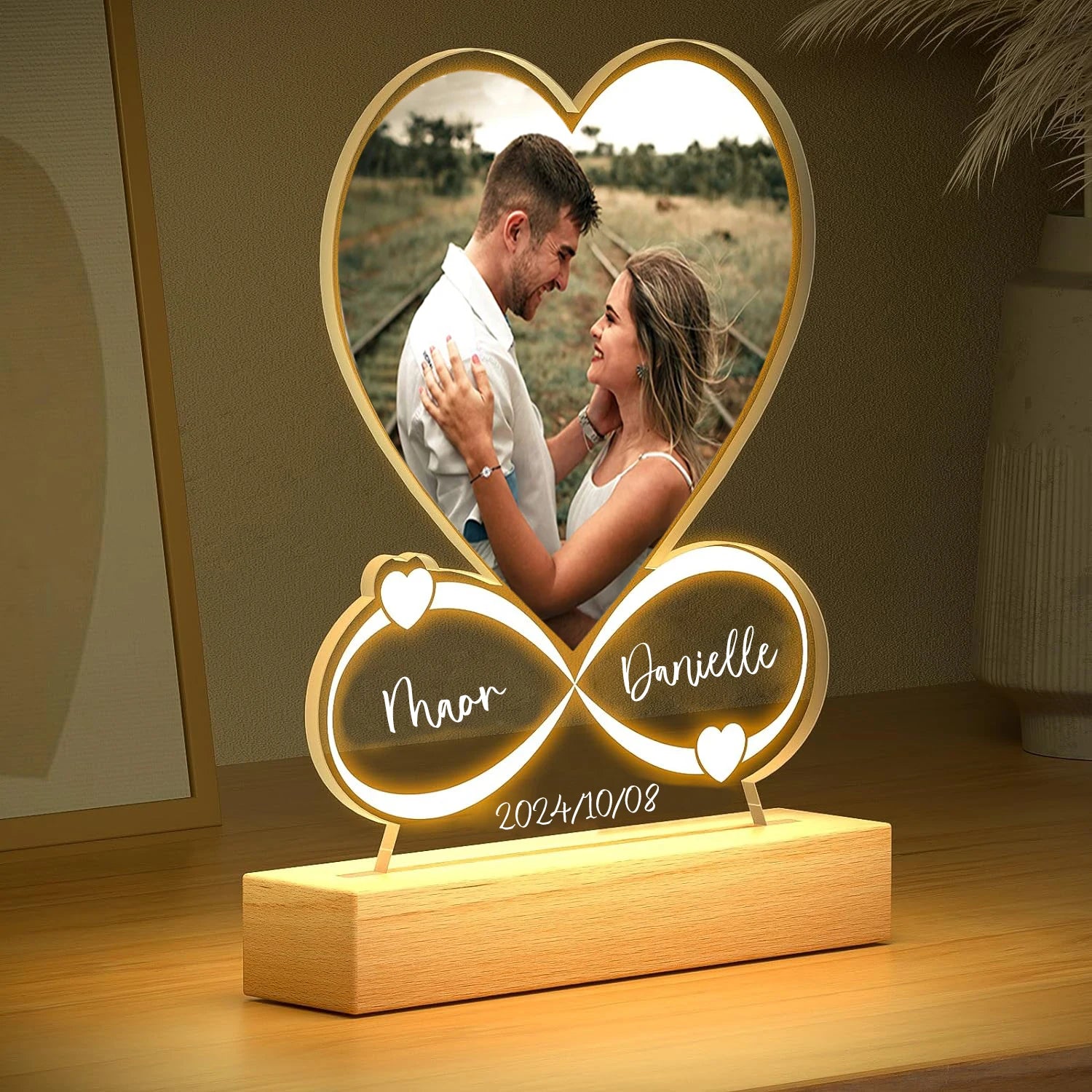 Anniversary Couples Custom Photo Love Frame - Image 4