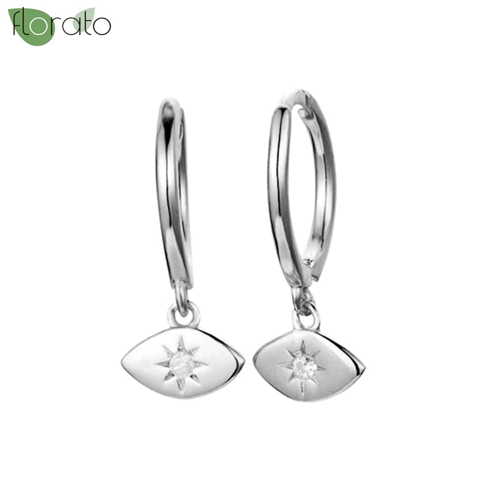 925 Sterling Silver Needle Vintage Gold Hoop Earrings – Evil Eye Pendant Jewelry for Women - Image 45