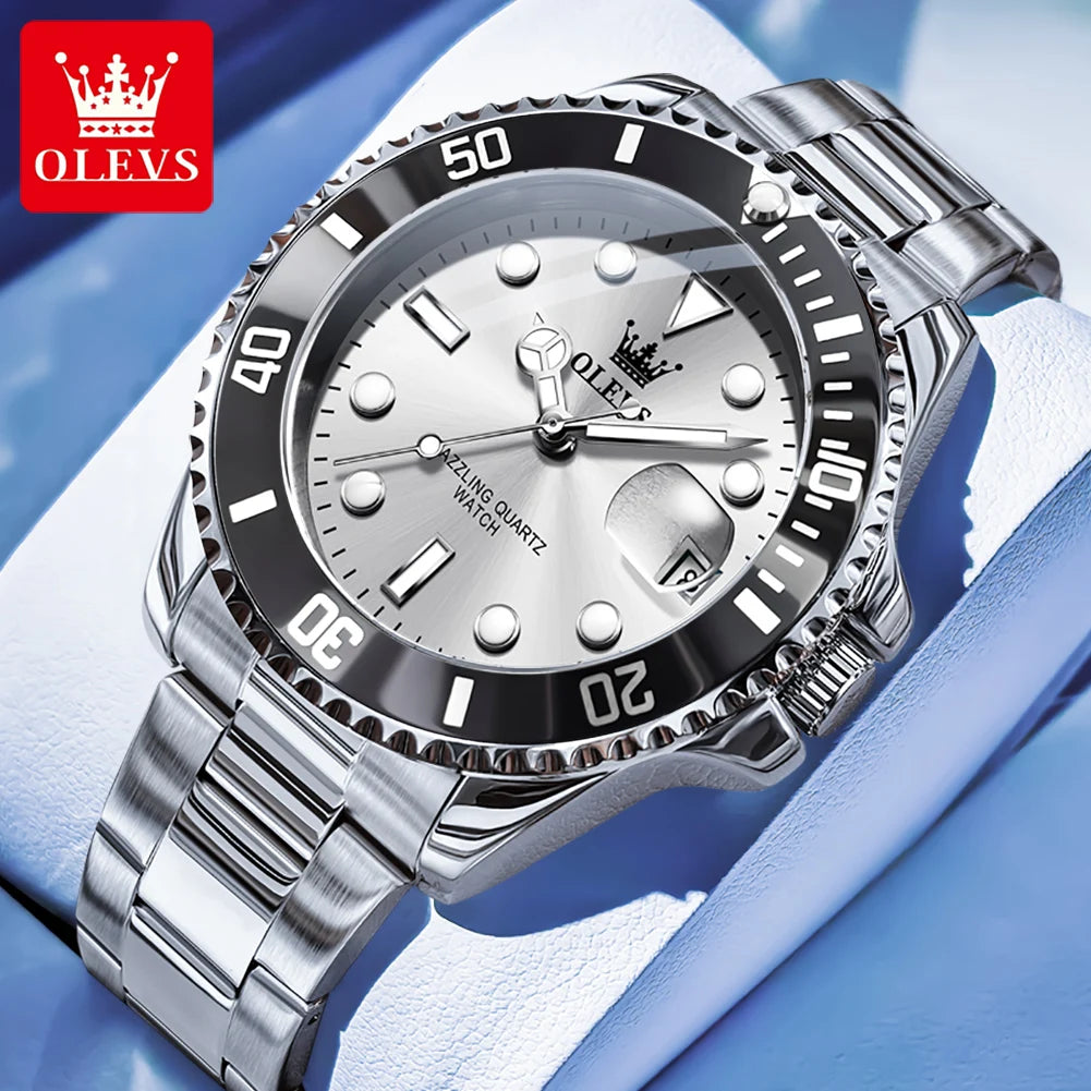 OLEVS 5885 Men's Watch – Original Brand Waterproof Quartz Watch with Stainless Steel Strap & Date Display - Image 14