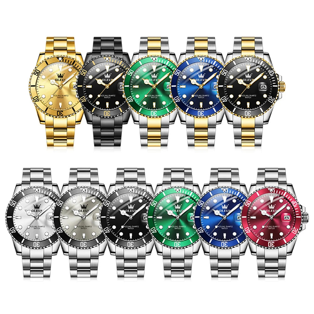 OLEVS 5885 Men's Watch – Original Brand Waterproof Quartz Watch with Stainless Steel Strap & Date Display - Image 6