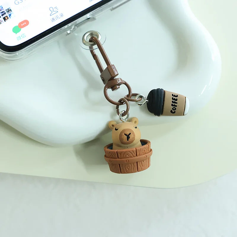 Funny Resin Capybara Keychain – Cute Animal Charm for Bags & Gifts - Image 9