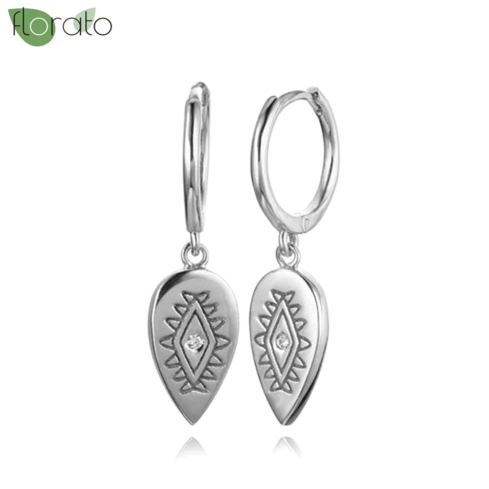 925 Sterling Silver Needle Vintage Gold Hoop Earrings – Evil Eye Pendant Jewelry for Women - Image 33