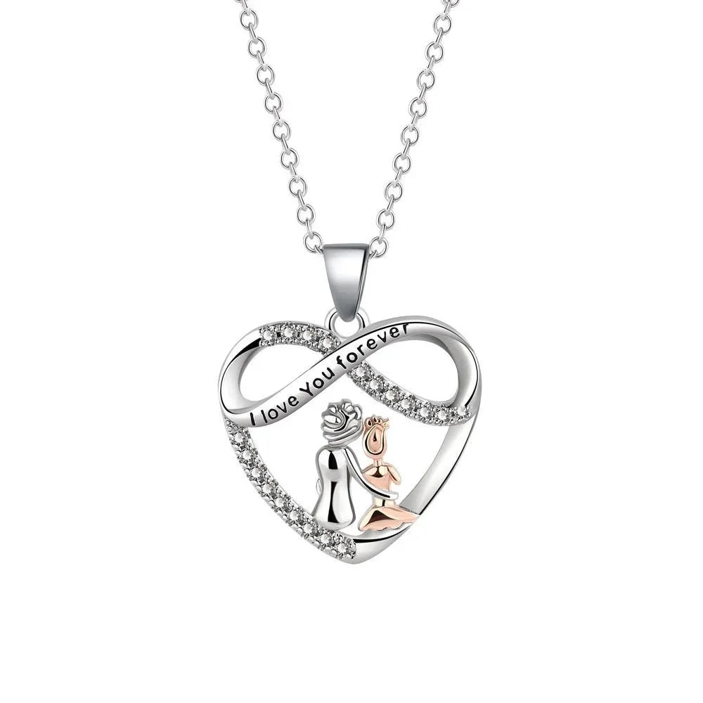 Trendy Hollow Heart Necklace – Unisex Love Pendant for BFF, Family & Party Gifts - Image 13