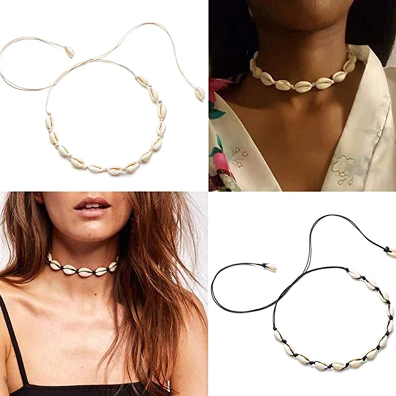 Boho Beach Shell Choker Necklace – Summer Fashion Jewelry for Women & Girls - Image 2