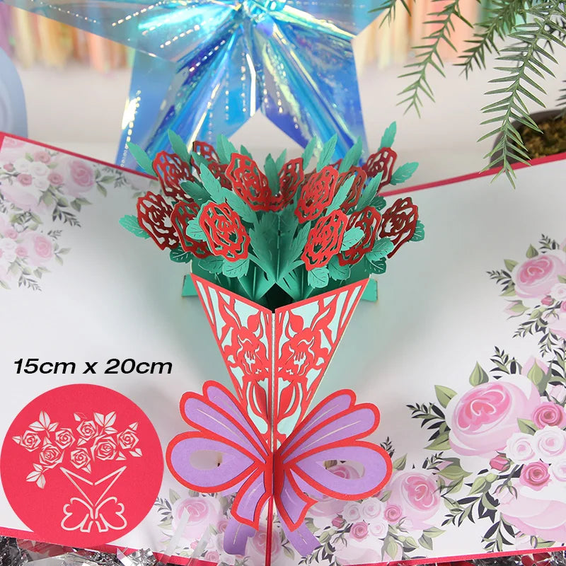 3D Pop-Up Flower Greeting Cards – Handmade Cards for All Occasions - Image 30