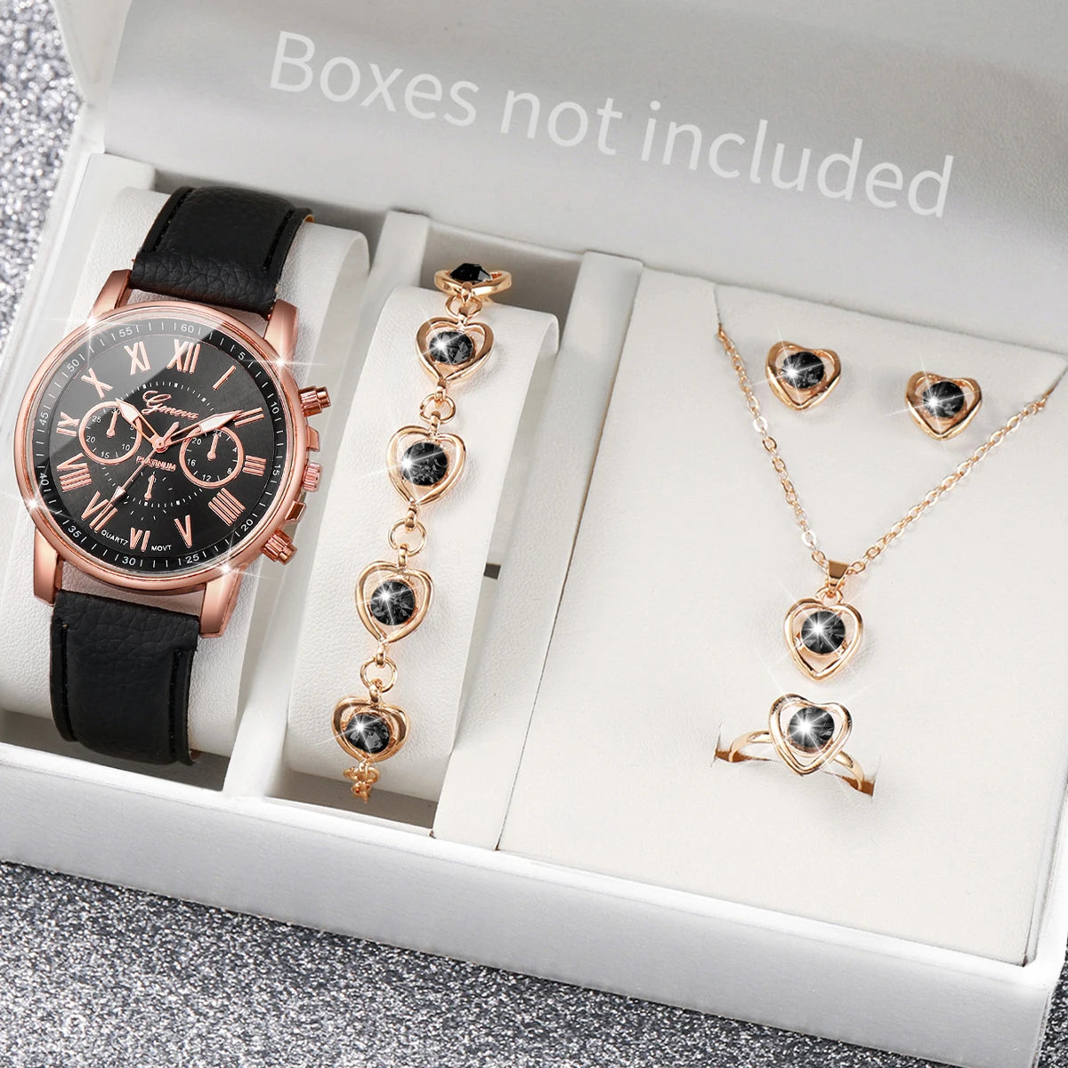 5/6PCS Fashion Women's Quartz Watch Jewelry Set - Image 6