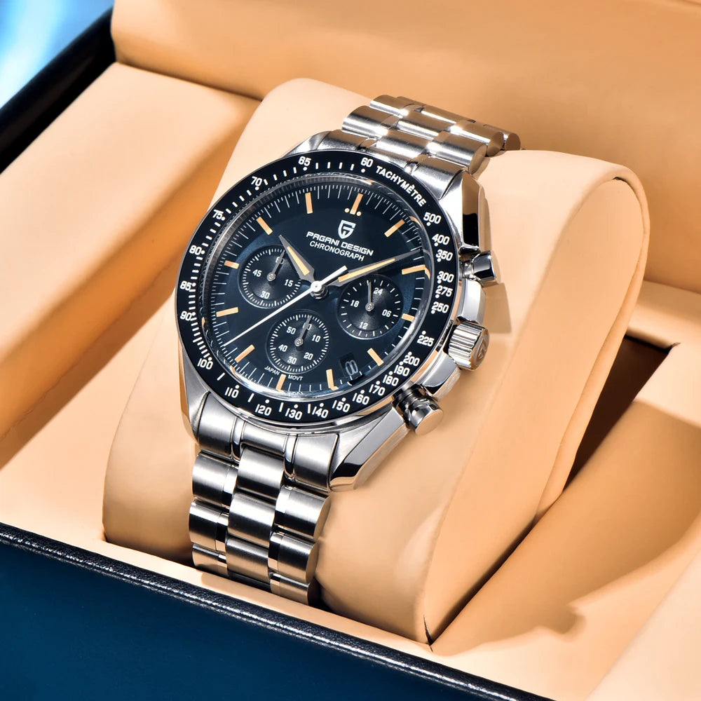 2025 New PAGANI DESIGN Moon V6 Men's Watch – Luxury Chronograph Quartz Timepiece with Sapphire Mirror - Image 5