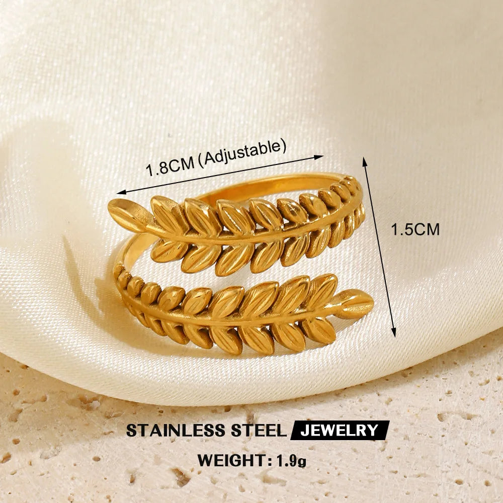 Gold Color Stainless Steel Heart Ring - Image 7
