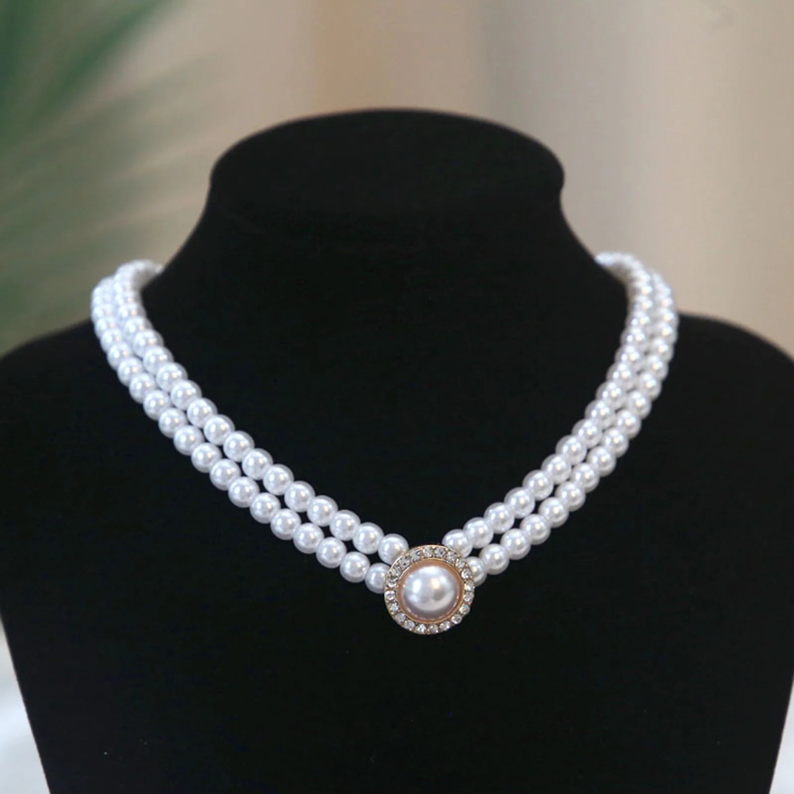 Personalized Pearl Necklace & Earrings Set – French Vintage Elegant Jewelry for Women - Image 6