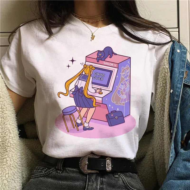 Sailor Moon Women’s T-Shirt – Personalized Print, Large-Size Short Sleeve Tee for Girls & Birthday Gifts - Image 13