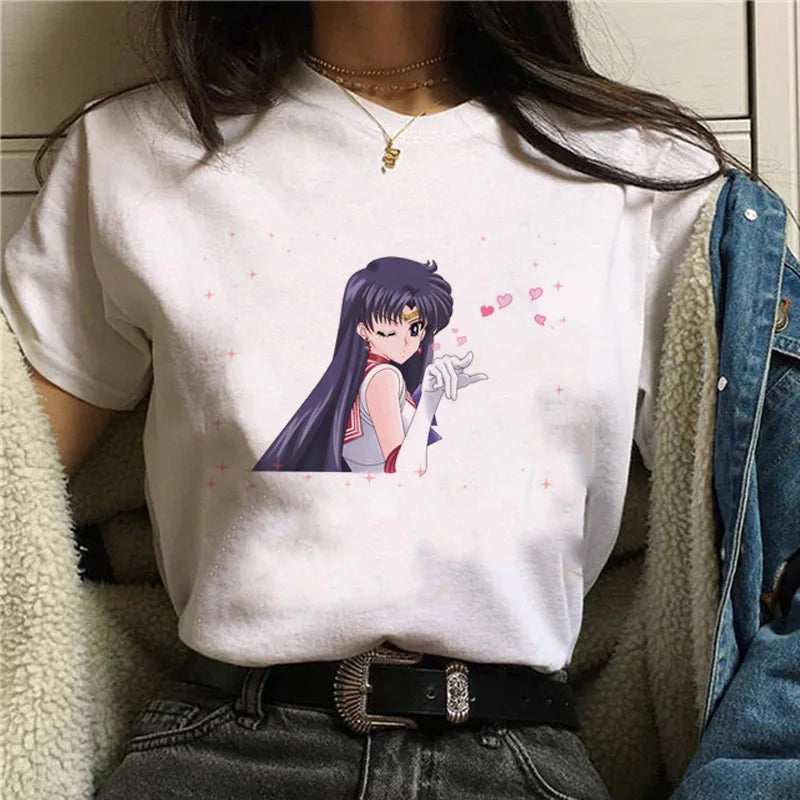 Sailor Moon Women’s T-Shirt – Personalized Print, Large-Size Short Sleeve Tee for Girls & Birthday Gifts - Image 2